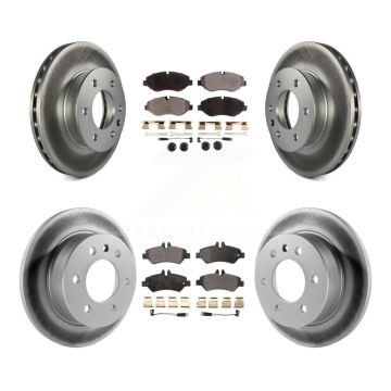 Front Rear Coated Disc Brake Rotors Ceramic Pad Kit For Sprinter 2500 Mercedes-Benz Dodge KGT-100782