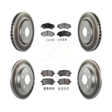 Front Rear Coat Brake Rotor Ceramic Pad Kit For Dodge Grand Caravan Journey Chrysler Town KGT-100783