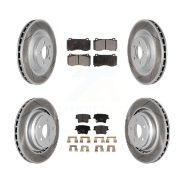 Front Rear Coat Brake Rotors Ceramic Pad Kit For 15 Dodge Charger R T Scat Pack with 6.4L KGT-100787