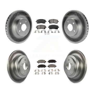 Front Rear Coated Disc Brake Rotors And Ceramic Pads Kit For Subaru Forester Impreza KGT-100828