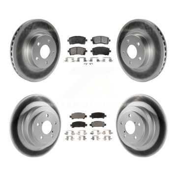 Front Rear Coated Disc Brake Rotors And Ceramic Pads Kit For Subaru Legacy Outback KGT-100829