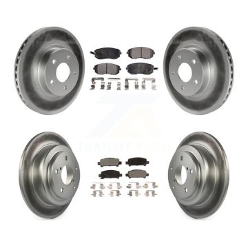 Front Rear Coated Brake Rotors Ceramic Pad Kit For 2002-2003 Subaru Impreza Outback RS TS KGT-100831