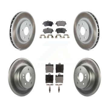 Front Rear Coated Brake Rotor & Ceramic Pad Kit For Mercedes-Benz C280 C240 CLK350 CLK320 KGT-100849
