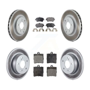 Front Rear Coated Disc Brake Rotors And Ceramic Pads Kit For Mercedes-Benz SLK280 SLK300 KGT-100850