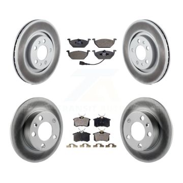 Front Rear Coated Disc Brake Rotors Ceramic Pad Kit For Volkswagen Jetta Golf City Beetle KGT-100851