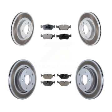 Front Rear Coated Disc Brake Rotors And Ceramic Pads Kit For BMW 328i 328is KGT-100852