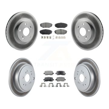 Front Rear Coated Disc Brake Rotors And Ceramic Pads Kit For 2001-2002 Acura MDX KGT-100858