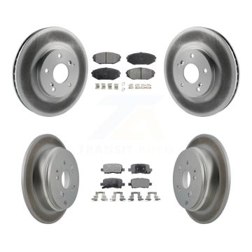 Front Rear Coated Disc Brake Rotors And Ceramic Pads Kit For 2002-2004 Honda Odyssey KGT-100859