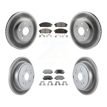 Front Rear Coated Disc Brake Rotors And Ceramic Pads Kit For 2003-2006 Acura MDX KGT-100860