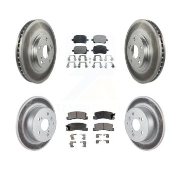 Front Rear Coated Disc Brake Rotors And Ceramic Pads Kit For 1999-2001 Lexus RX300 AWD KGT-100865