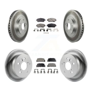 Front Rear Coated Disc Brake Rotors And Ceramic Pads Kit For 2004-2006 Lexus ES330 KGT-100866