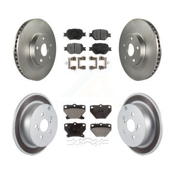 Front Rear Coated Disc Brake Rotors And Ceramic Pads Kit For Toyota Celica KGT-100868