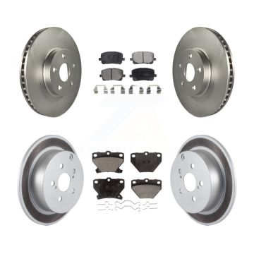 Front Rear Coated Disc Brake Rotor Ceramic Pad Kit For Toyota Matrix Corolla Pontiac Vibe KGT-100870