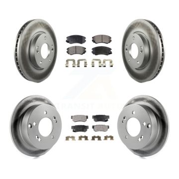 Front Rear Coat Brake Rotor Ceramic Pad Kit For Hyundai Tucson Kia Sportage Sonata Optima KGT-100899