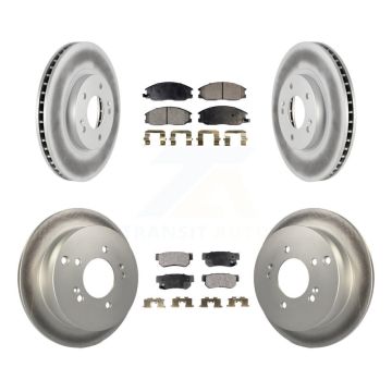 Front Rear Coated Disc Brake Rotors And Ceramic Pads Kit For Hyundai Santa Fe KGT-100902