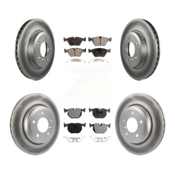 Front Rear Coated Disc Brake Rotors And Ceramic Pads Kit For BMW 330Ci 330i 330xi KGT-100903