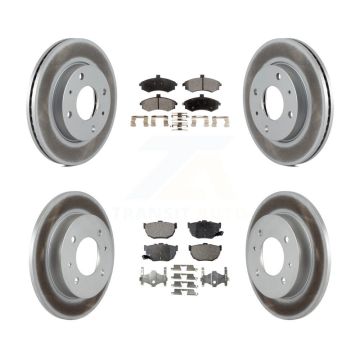 Front Rear Coated Disc Brake Rotor & Ceramic Pad Kit For Hyundai Elantra rear brakes KGT-100908