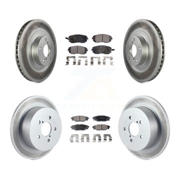Front Rear Coated Disc Brake Rotors And Ceramic Pads Kit For 2005 Subaru Outback Legacy KGT-100926