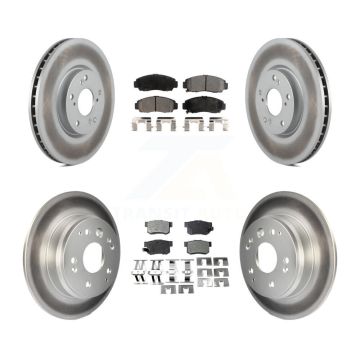 Front Rear Coat Brake Rotor Ceramic Pad Kit For 2004-2005 Acura TL Automatic transmission KGT-100934