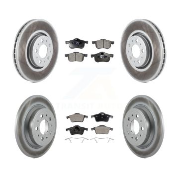Front Rear Coat Brake Rotor Ceramic Pad Kit For Volvo S60 With 316mm Diameter KGT-100937