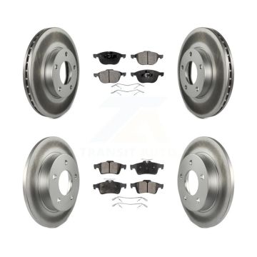 Front Rear Coated Disc Brake Rotors And Ceramic Pads Kit For Mazda 3 Sport KGT-100948