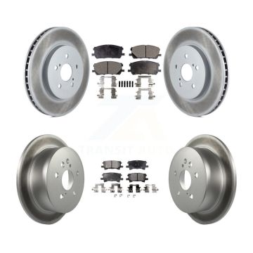 Front Rear Coat Disc Brake Rotors Ceramic Pad Kit For Lexus RX350 RX330 Toyota Highlander KGT-100965