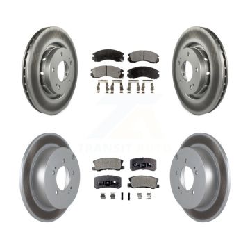 Front Rear Coat Brake Rotors Ceramic Pad Kit For 2009 Mitsubishi Lancer Ralliart To 03 09 KGT-100968