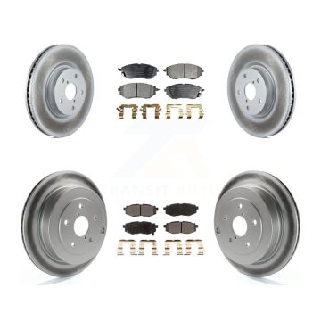 Front Rear Coated Disc Brake Rotors And Ceramic Pads Kit For Subaru Tribeca B9 KGT-100981
