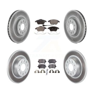 Front Rear Coat Brake Rotor Ceramic Pad Kit For Volkswagen GTI Passat Eos Audi A3 Quattro KGT-100984