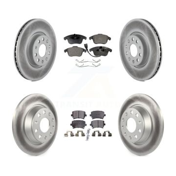 Front Rear Coat Brake Rotor Ceramic Pad Kit For Volkswagen Tiguan Audi Q3 Quattro Limited KGT-100989