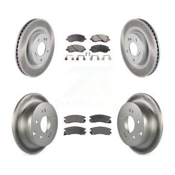 Front Rear Coated Disc Brake Rotors And Ceramic Pads Kit For Mitsubishi Eclipse Galant KGT-101004