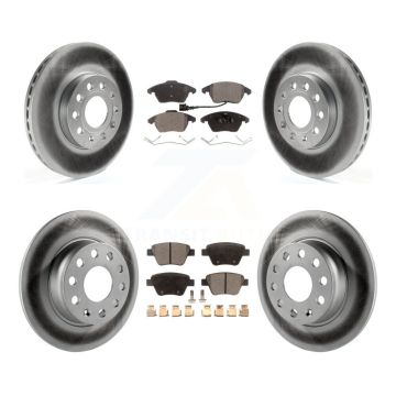 Front Rear Coated Disc Brake Rotors And Ceramic Pads Kit For Volkswagen Beetle KGT-101007