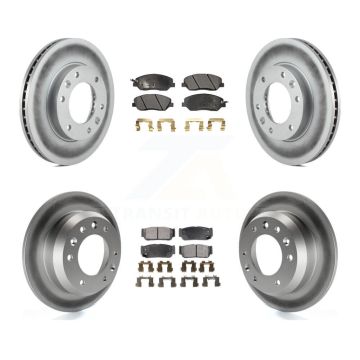 Front Rear Coat Brake Rotors Ceramic Pad Kit For Hyundai Entourage Kia Sedona To 04/27/06 KGT-101026