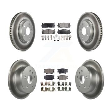 Front Rear Coated Brake Rotors Ceramic Pad Kit For Toyota Camry Lexus ES350 Avalon ES300h KGT-101035