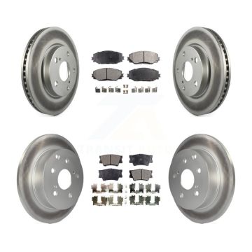 Front Rear Coated Disc Brake Rotors And Ceramic Pads Kit For Toyota RAV4 Lexus HS250h KGT-101038
