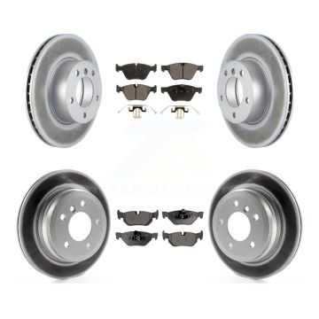 Front Rear Coated Disc Brake Rotors And Ceramic Pads Kit For BMW 328i 328xi 325xi KGT-101041