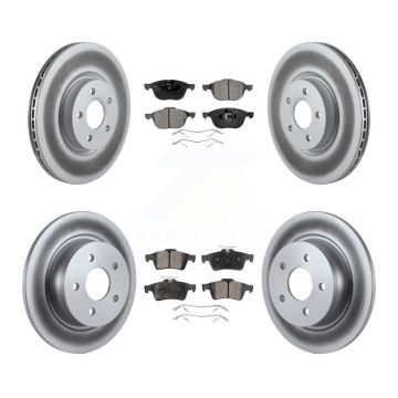 Front Rear Coat Brake Rotor Ceramic Pad Kit For 14 Ford Transit Connect 104.8" wheel base KGT-101065
