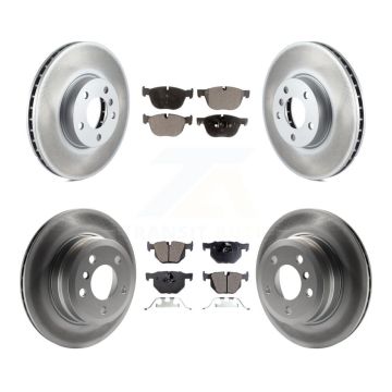 Front Rear Coated Disc Brake Rotors And Ceramic Pads Kit For BMW X5 X6 KGT-101077