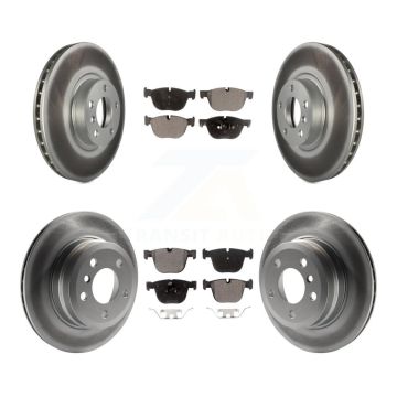 Front Rear Coated Disc Brake Rotor & Ceramic Pad Kit For 2009 BMW X6 xDrive35i From 10 08 KGT-101079