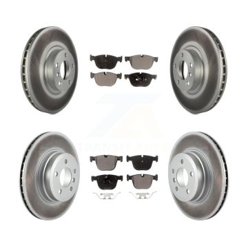Front Rear Coated Disc Brake Rotors And Ceramic Pads Kit For BMW X5 X6 KGT-101080