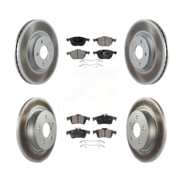 Front Rear Coated Disc Brake Rotors And Ceramic Pads Kit For Volvo S40 C30 V50 C70 KGT-101085