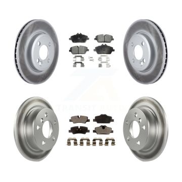 Front Rear Coated Disc Brake Rotors And Ceramic Pads Kit For 2015 Mini Cooper 2.0L/1.5L KGT-101089