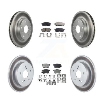 Front Rear Coated Disc Brake Rotors And Ceramic Pads Kit For Suzuki SX4 Crossover KGT-101090
