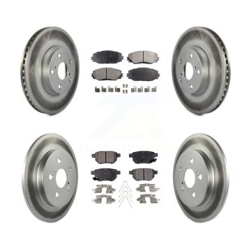 Front Rear Coated Disc Brake Rotor Ceramic Pad Kit For Toyota Corolla Matrix Pontiac Vibe KGT-101092
