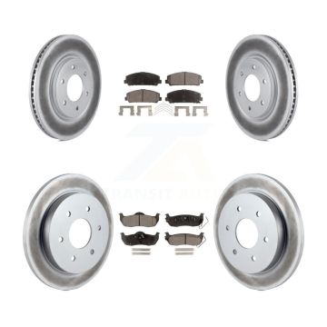 Front Rear Coated Disc Brake Rotors Ceramic Pad Kit For Nissan TITAN Armada INFINITI QX56 KGT-101094