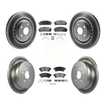 Front Rear Coat Disc Brake Rotor Ceramic Pad Kit For Toyota Sienna Highlander Lexus RX350 KGT-101100