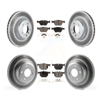 Front Rear Coated Disc Brake Rotors And Ceramic Pads Kit For 2007 BMW 335xi KGT-101110