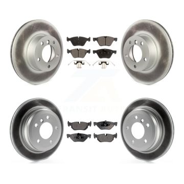 Front Rear Coated Disc Brake Rotors And Ceramic Pads Kit For 2008 BMW 328xi To 08 07 KGT-101112
