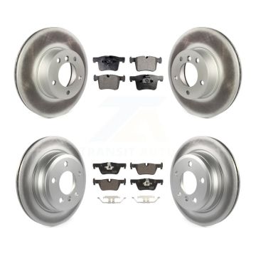 Front Rear Coated Disc Brake Rotors And Ceramic Pads Kit For BMW 320i xDrive 328d KGT-101116