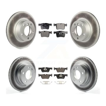 Front Rear Coated Disc Brake Rotors And Ceramic Pads Kit For BMW 320i 328d KGT-101117